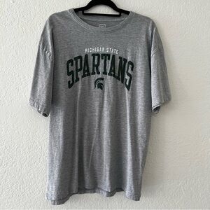 Michigan State Spartans Proedge Gray T Shirt Green Embroidered Logo -‎ Men’s XL